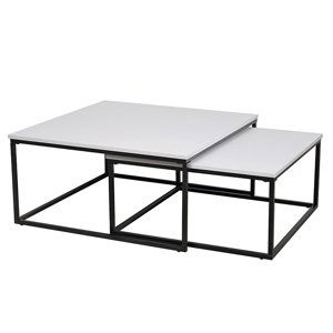 TEMPO KONDELA Kastler Typ 1 konferenčný stolík (2 ks) čierna / biela