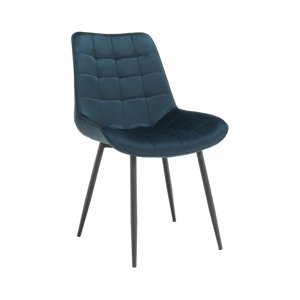 KONDELA Sarin jedálenská stolička modrá / čierna