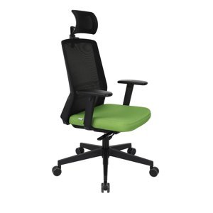 NABBI Cupra BS HD kancelárska stolička s podrúčkami zelená / čierna
