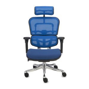 NABBI Efuso BT kancelárska stolička s podrúčkami modrá / čierna / chróm
