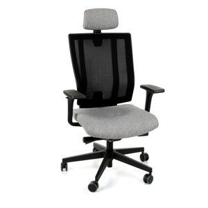 NABBI Mixerot BS HD kancelárska stolička s podrúčkami sivá / čierna