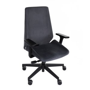 NABBI Munos B kancelárska stolička s podrúčkami tmavosivá / čierna