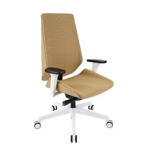 NABBI Munos W kancelárska stolička s podrúčkami svetlohnedá / biela