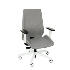 NABBI Munos W kancelárska stolička s podrúčkami sivá / biela