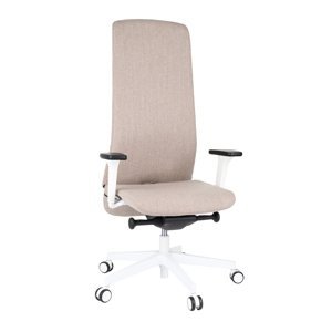 NABBI Starmit W kancelárska stolička s podrúčkami svetlohnedá / biela