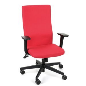 NABBI Timi Plus kancelárska stolička s podrúčkami červená (Kosma 02) / čierna