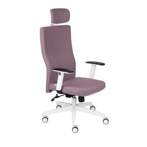 NABBI Timi W Plus HD kancelárska stolička s podrúčkami staroružová / biela