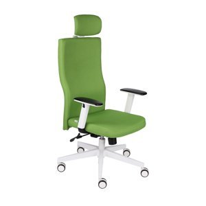 NABBI Timi W Plus HD kancelárska stolička s podrúčkami zelená / biela