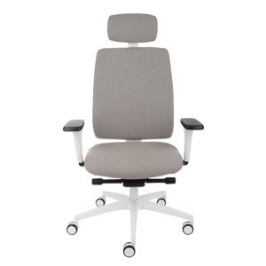 NABBI Velito WT HD kancelárska stolička s podrúčkami sivá / biela