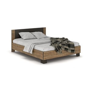 NABBI Verify LB-140 manželská posteľ s roštom 140x200 cm dub april / wenge