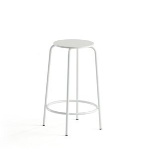 Barová stolička TIMMY, biely rám, biely sedák, V 630 mm