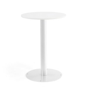 Okrúhly barový stôl ALVA, Ø700x1000 mm, biela, biela