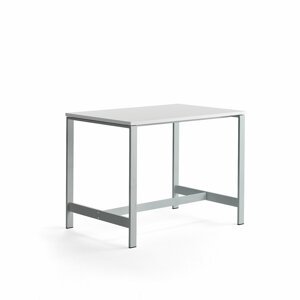 Stôl VARIOUS, 1200x800x900 mm, strieborná, biela