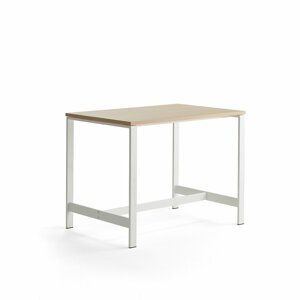 Stôl VARIOUS, 1200x800x900 mm, biela, dub