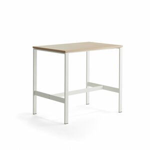 Stôl VARIOUS, 1200x800x1050 mm, biela, dub