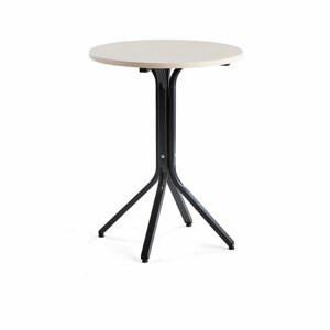 Stôl VARIOUS, Ø700x900 mm, čierna, breza