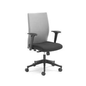Kancelárska stolička s odnímateľným poťahom MILTON, šedá / čierna