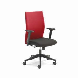 Kancelárska stolička s odnímateľným poťahom MILTON, červená / čierna