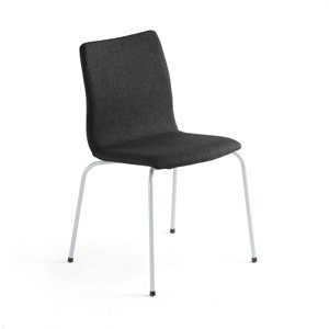 Konferenčná stolička OTTAWA,čierna tkanina, šedá