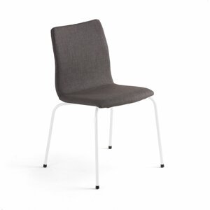 Konferenčná stolička OTTAWA, šedá tkanina, biela