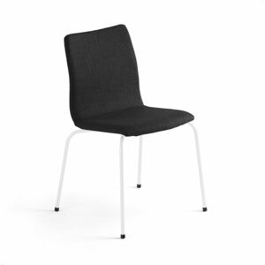 Konferenčná stolička OTTAWA, čierna tkanina, biela