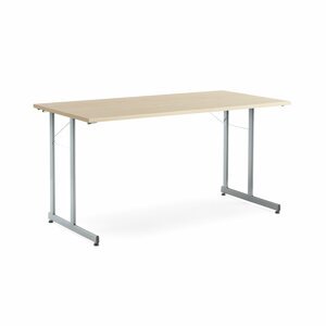 Rokovací stôl Claire, 1400x700 mm, brezový laminát/šedá