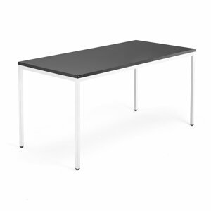 Stôl MODULUS, 1600x800 mm, biela konštrukcia, čierny
