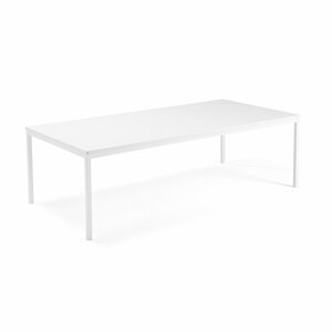 Rokovací stôl MODULUS, 2400x1200 mm, 4 nohy, biela / biela
