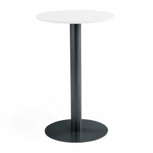 Barový stôl ALVA, Ø700x1100 mm, biela, antracit