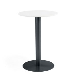 Barový stôl ALVA, Ø700x1000 mm, biela, antracit