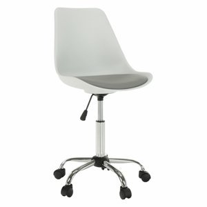 KONDELA Darisa New kancelárska stolička biela / sivá