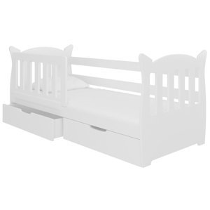 Detská posteľ s matracom a úložným priestorom Leya 80x160 cm - biela