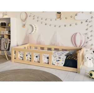 Detská posteľ so zábranou (plôtikom) - nízka rozmer lôžka: 100 x 180 cm