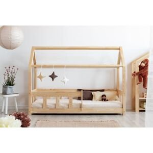 Detská posteľ Domček so zvislými zábranami Clasic rozmer lôžka: 100 x 190 cm