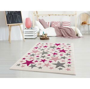 Detský koberec - More hviezdičiek farba: striebornosivá - modrá, rozmer: 160 x 230 cm