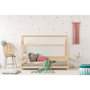 Deská posteľ Domček so zábradlím Clasic rozmer lôžka: 100 x 200 cm