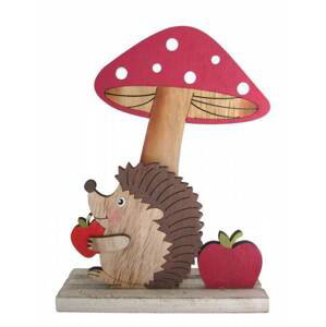 Kinekus Dekorácia ježko s muchotrávkou 15x20,5 cm