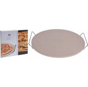 Kinekus Kameň na pečenie pizze 33 cm s rúčkami