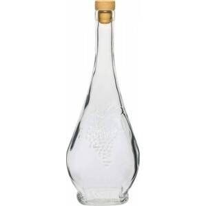 Kinekus Fľaša sklo, 500 ml, vrchnák gumený s dekorom