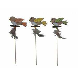 Kinekus Dekorácia zapichovacia vták 10 cm mix