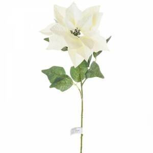 Kinekus Ozdoba zapichovacia kvet vianočná ruža 70 cm biela