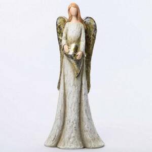 Kinekus Postavička anjel so zlatými krídlami 15,5x10x36 cm