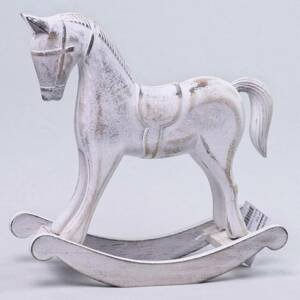Kinekus Postavička kôň hojdací 23,5x6,5x23 cm biely