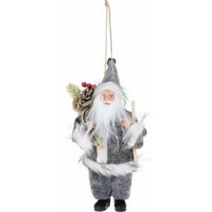 Kinekus Postavička Santa 20 cm sivý, závesná ozdoba