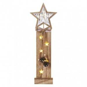 EMOS Stojan vianočná hviezda 5 LED drevo